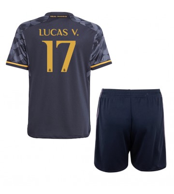 Real Madrid Lucas Vazquez #17 Replika Babytøj Udebanesæt Børn 2023-24 Kortærmet (+ Korte bukser)